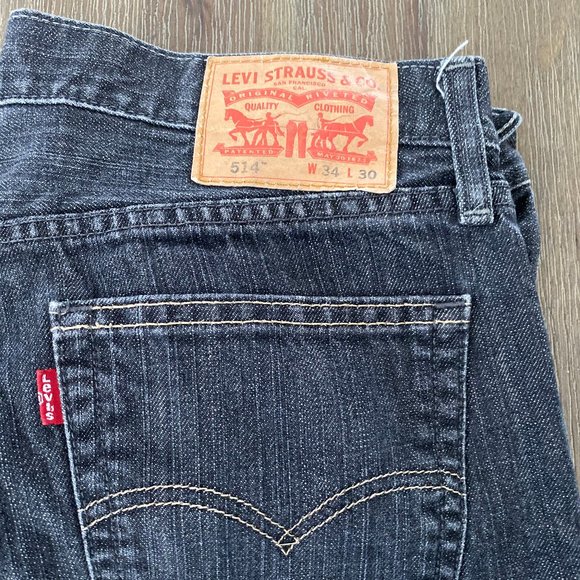 Vintage Levi's 514 Straight Fit Jeans W34 L30 - Picture 3 of 5